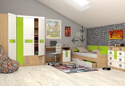 Модульная детская Стиль Лайм (Аквилон)